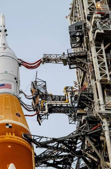 NASA rocket on launch pad — aerospace hose and fitting applications
