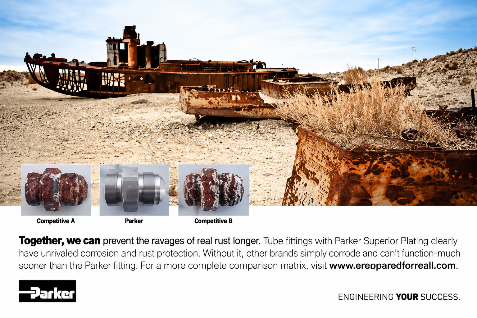 Parker tube fittings vs competitors — Superior Plating corrosion resistance comparison