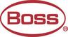 A red and white logo for boss.
