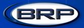 A blue and white logo for brr