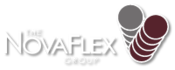 A black and white logo of the company waflex group.