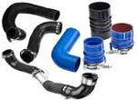 A group of different types of hoses and pipes.