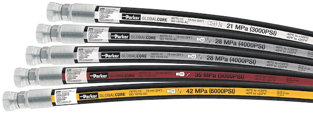 A group of six different types of cables.
